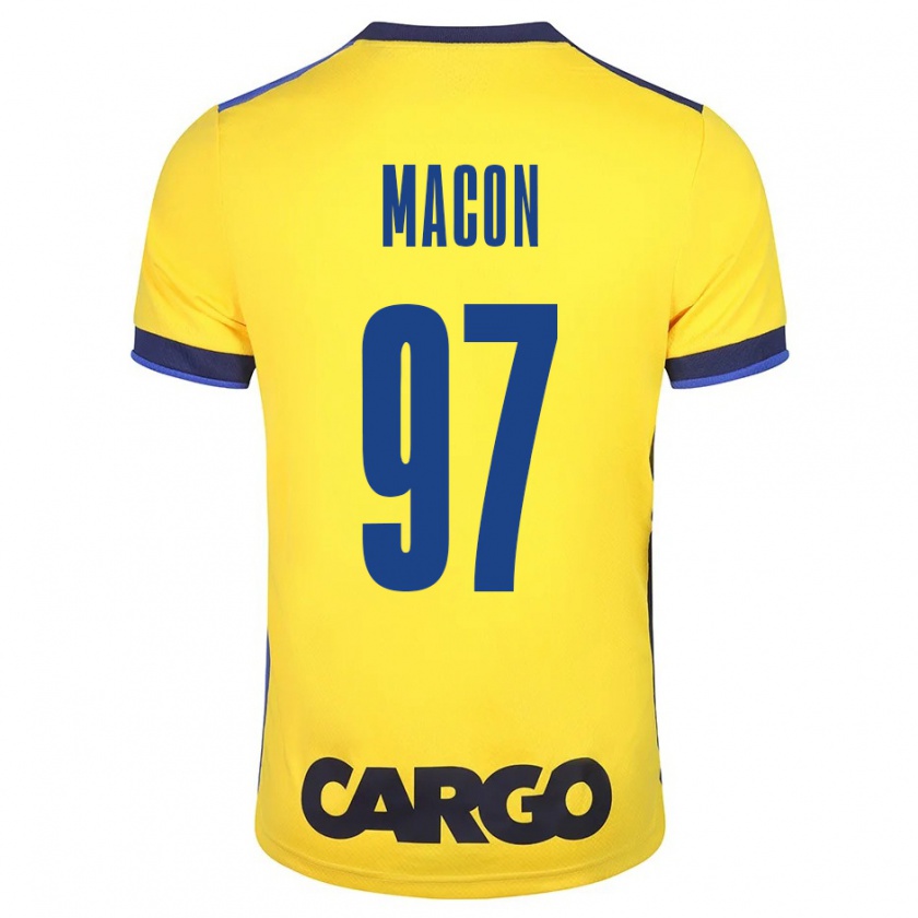 Kandiny Homme Maillot Yvann Maçon #97 Jaune Tenues Domicile 2023/24 T-Shirt