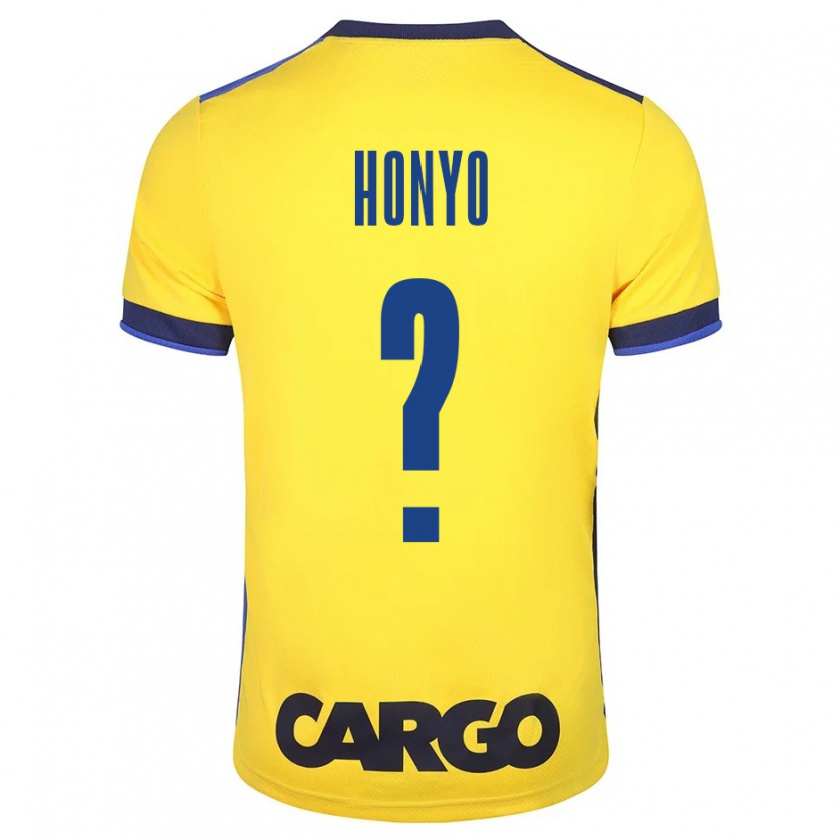 Kandiny Homme Maillot Yoav Honyo #0 Jaune Tenues Domicile 2023/24 T-Shirt