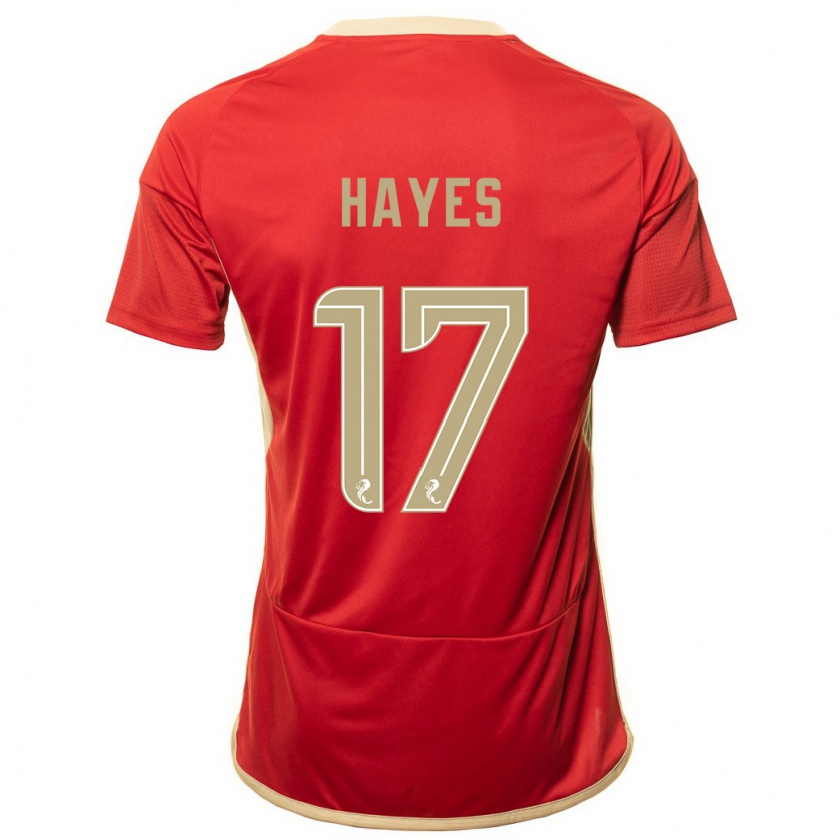 Kandiny Homme Maillot Jonny Hayes #17 Rouge Tenues Domicile 2023/24 T-Shirt