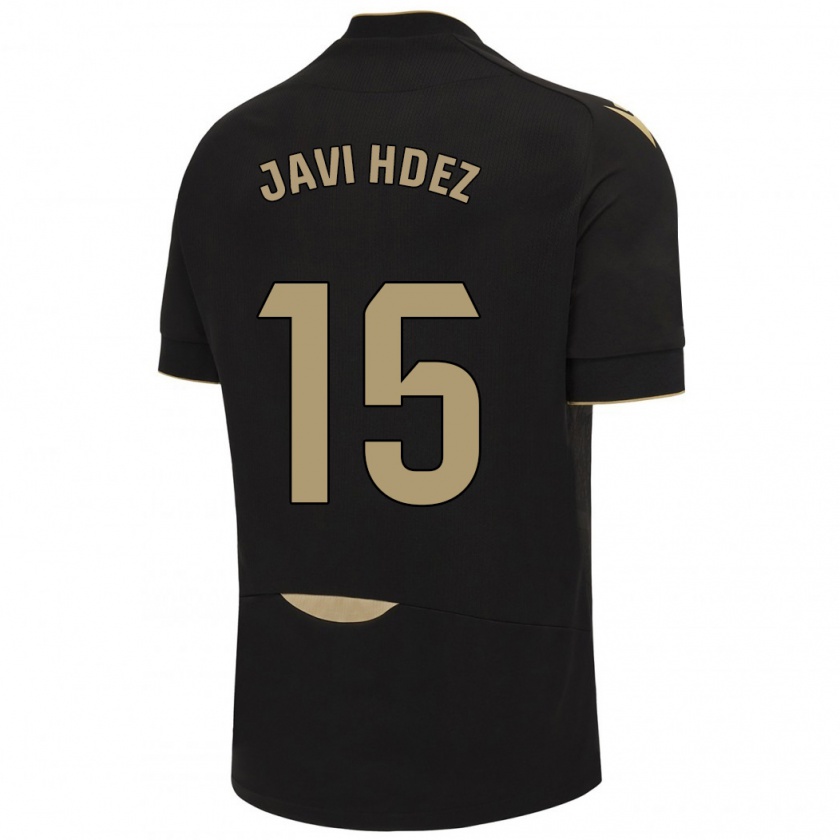 Kandiny Homme Maillot Javi Hernández #15 Noir Tenues Extérieur 2023/24 T-Shirt