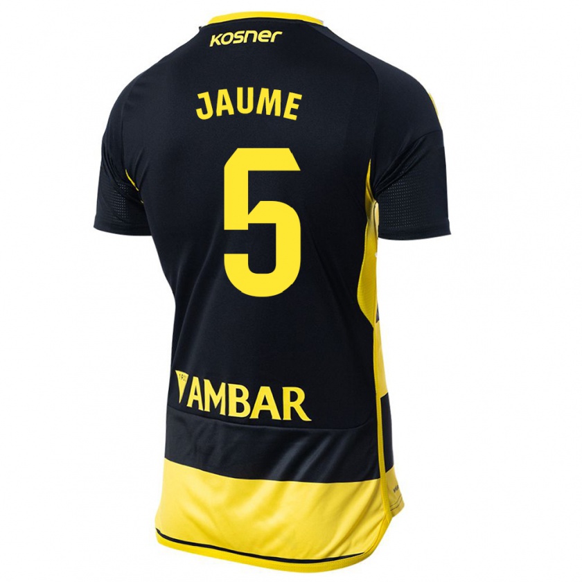 Kandiny Homme Maillot Jaume Grau #5 Noir Jaune Tenues Extérieur 2023/24 T-Shirt