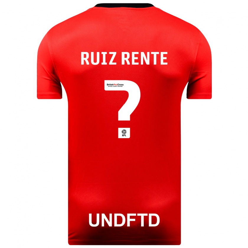 Kandiny Homme Maillot Álvaro Ruiz Rente #0 Rouge Tenues Extérieur 2023/24 T-Shirt