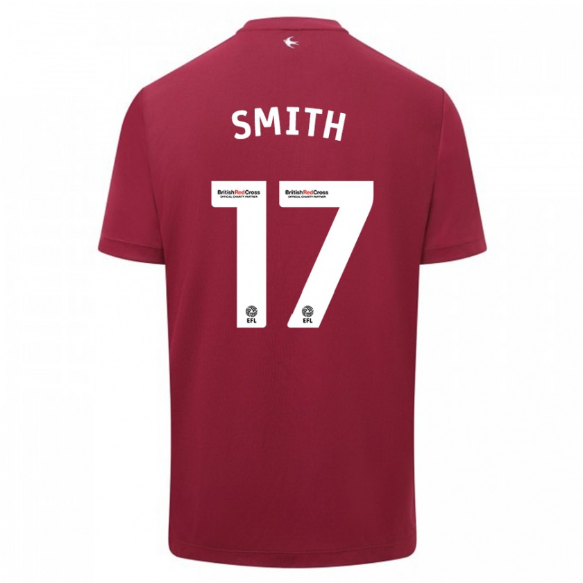 Kandiny Homme Maillot Hollie Smith #17 Rouge Tenues Extérieur 2023/24 T-Shirt