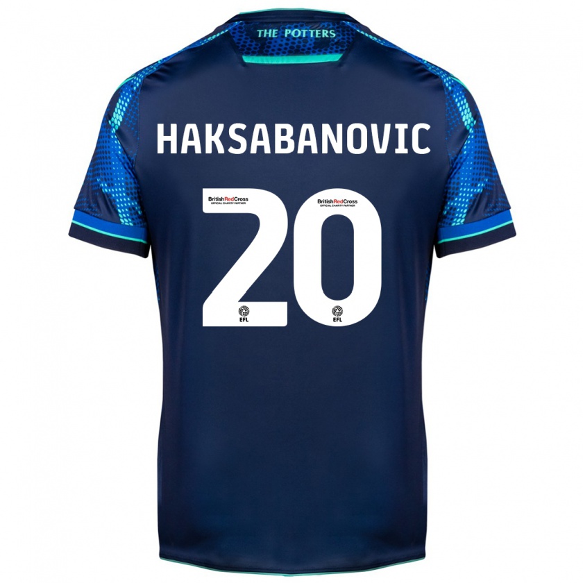 Kandiny Homme Maillot Sead Hakšabanović #20 Marin Tenues Extérieur 2023/24 T-Shirt