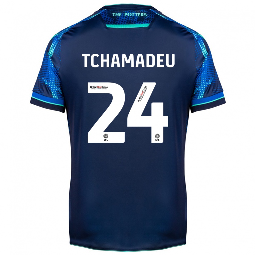 Kandiny Homme Maillot Junior Tchamadeu #24 Marin Tenues Extérieur 2023/24 T-Shirt