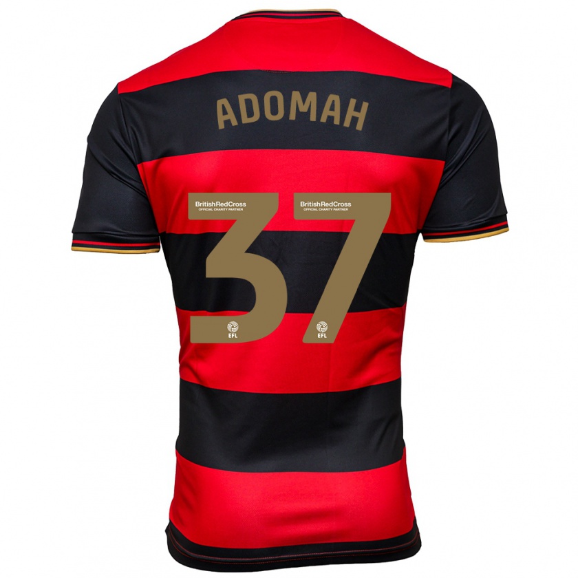 Kandiny Homme Maillot Albert Adomah #37 Noir Rouge Tenues Extérieur 2023/24 T-Shirt