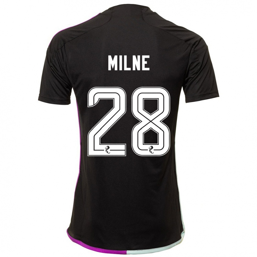 Kandiny Homme Maillot Jack Milne #28 Noir Tenues Extérieur 2023/24 T-Shirt