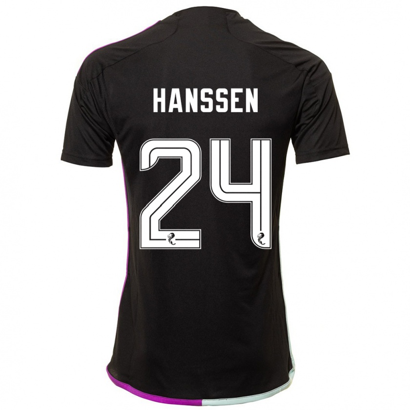 Kandiny Homme Maillot Nadine Hanssen #24 Noir Tenues Extérieur 2023/24 T-Shirt