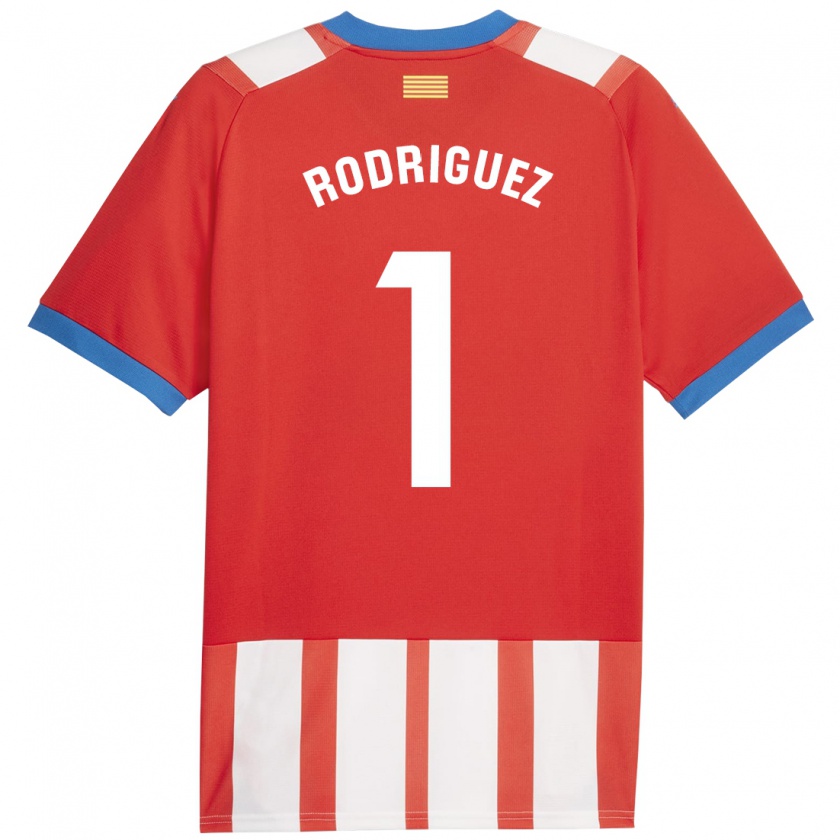 Kandiny Femme Maillot Maria Rodríguez #1 Rouge Blanc Tenues Domicile 2023/24 T-Shirt