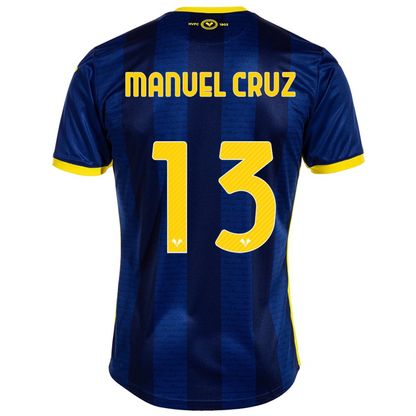 Kandiny Femme Maillot Juan Manuel Cruz #13 Marin Tenues Domicile 2023/24 T-Shirt