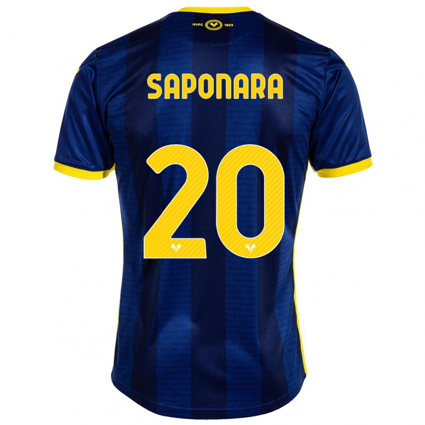 Kandiny Femme Maillot Riccardo Saponara #20 Marin Tenues Domicile 2023/24 T-Shirt