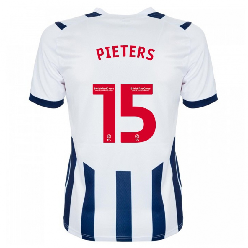 Kandiny Femme Maillot Erik Pieters #15 Blanc Tenues Domicile 2023/24 T-Shirt