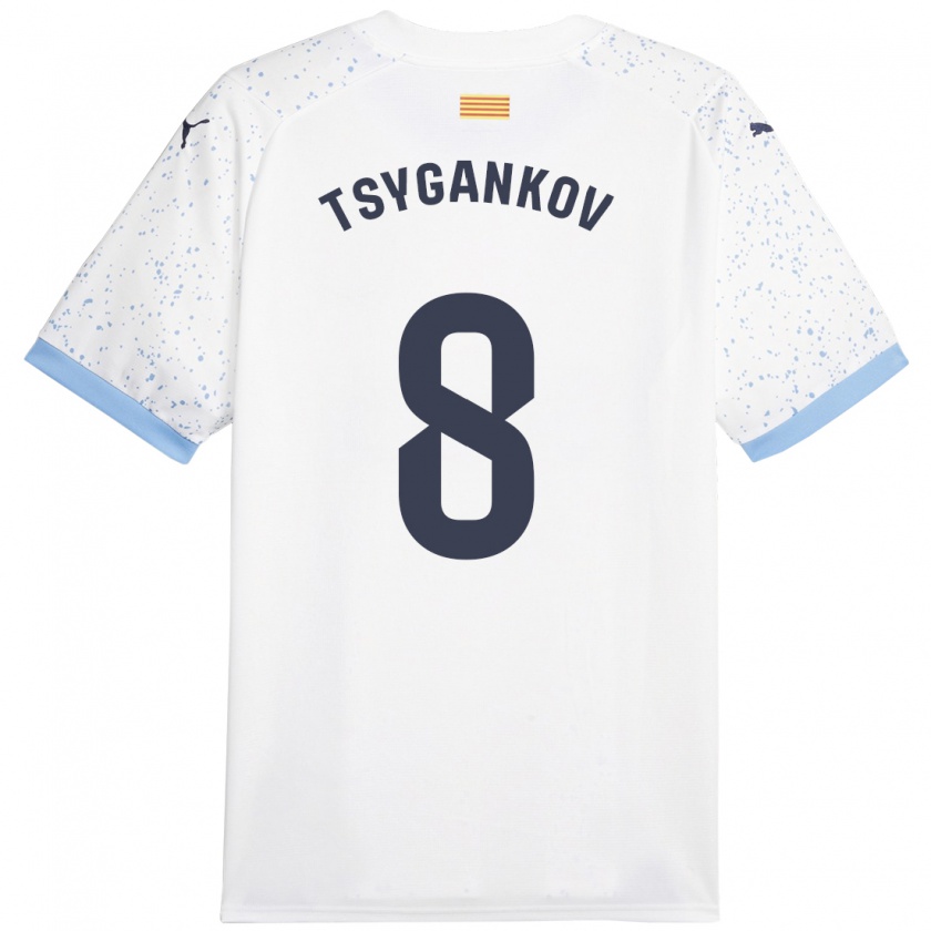 Kandiny Femme Maillot Viktor Tsygankov #8 Blanc Tenues Extérieur 2023/24 T-Shirt