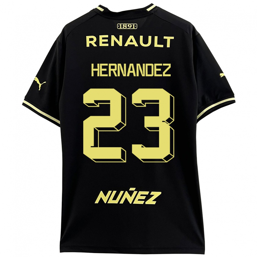 Kandiny Femme Maillot Abel Hernández #23 Noir Tenues Extérieur 2023/24 T-Shirt