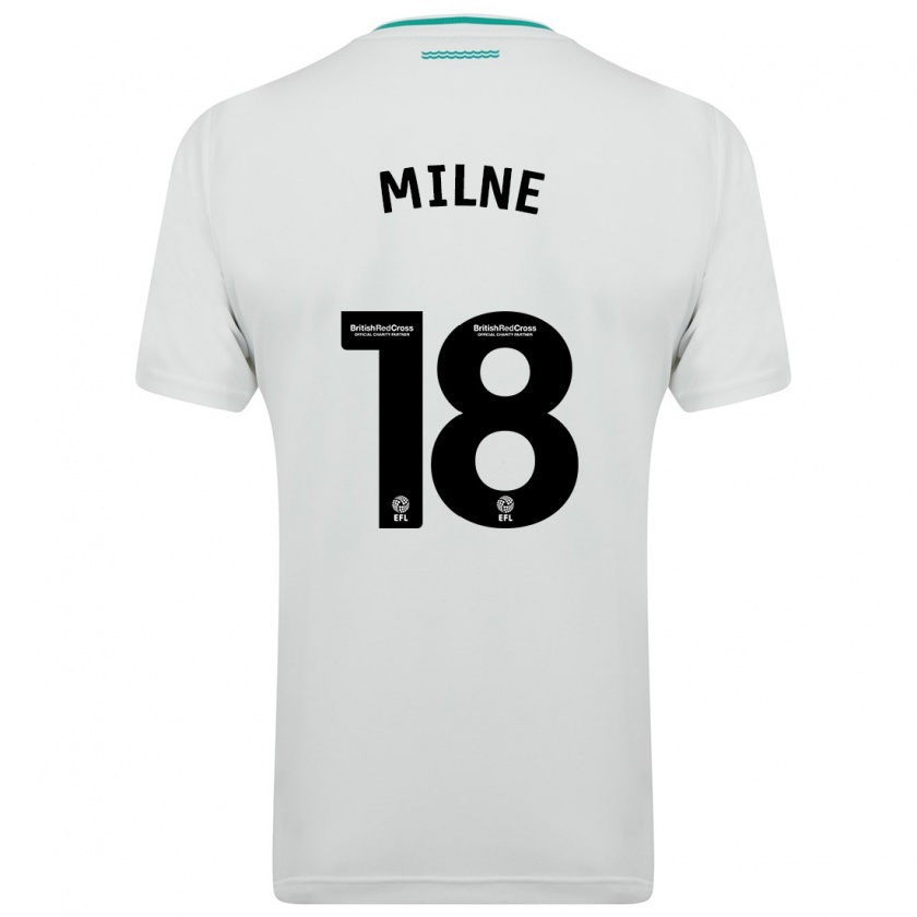 Kandiny Femme Maillot Isabel Milne #18 Blanc Tenues Extérieur 2023/24 T-Shirt