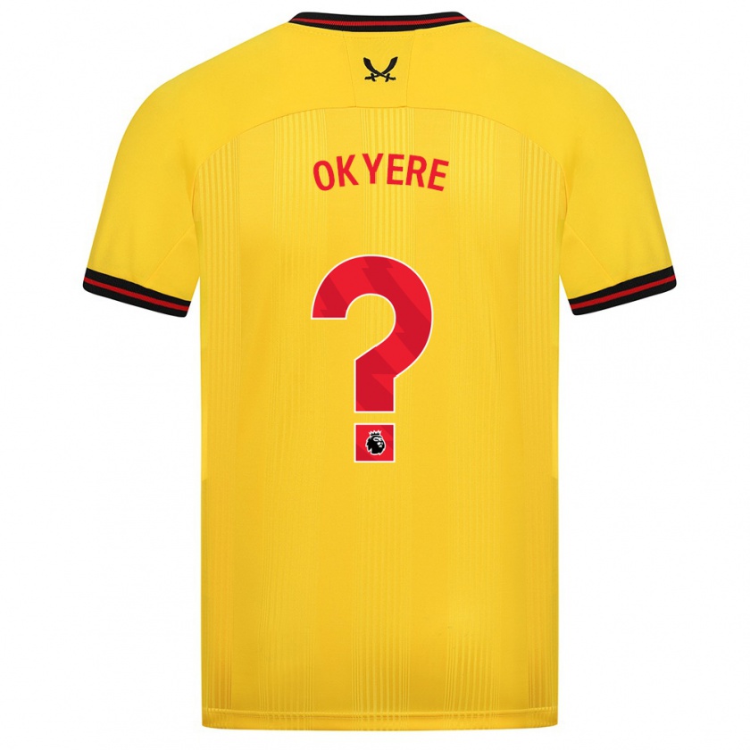 Kandiny Femme Maillot Seth Okyere #0 Jaune Tenues Extérieur 2023/24 T-Shirt