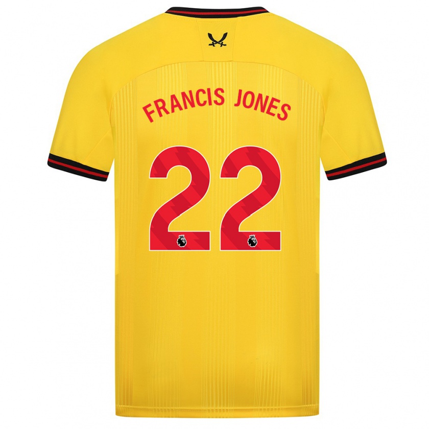 Kandiny Femme Maillot Maria Francis-Jones #22 Jaune Tenues Extérieur 2023/24 T-Shirt