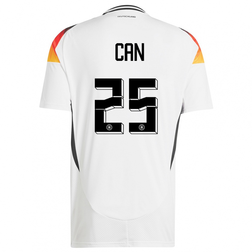 Kandiny Enfant Maillot Allemagne Emre Can #25 Blanc Tenues Domicile 24-26 T-Shirt