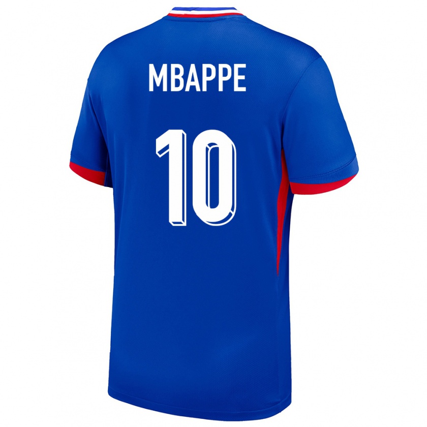 Kandiny Enfant Maillot France Kylian Mbappe #10 Bleu Tenues Domicile 24-26 T-Shirt