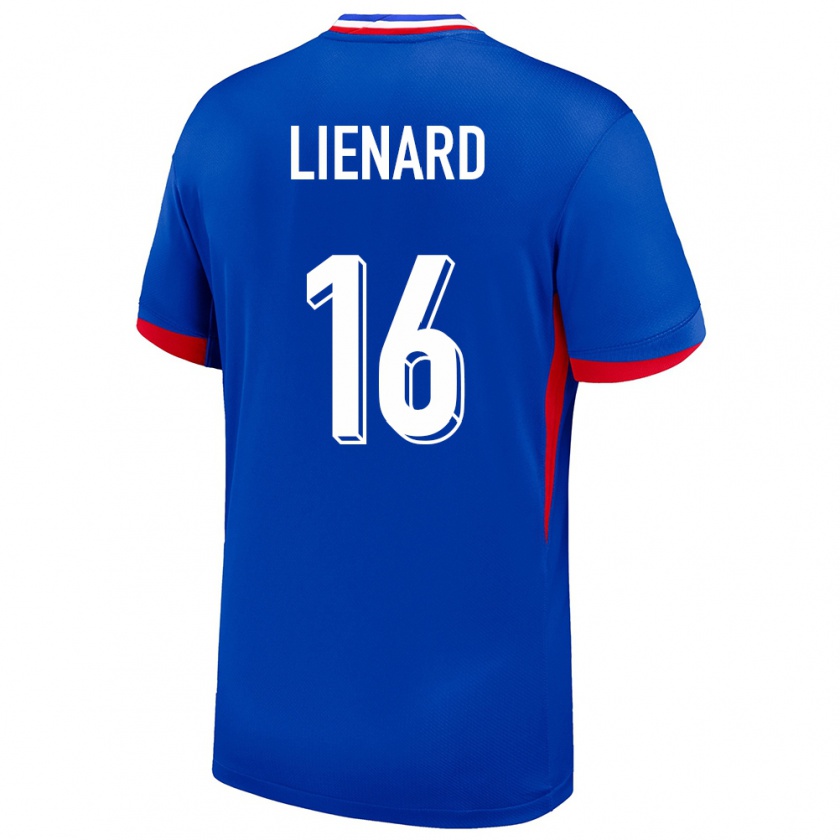 Kandiny Enfant Maillot France Yann Lienard #16 Bleu Tenues Domicile 24-26 T-Shirt