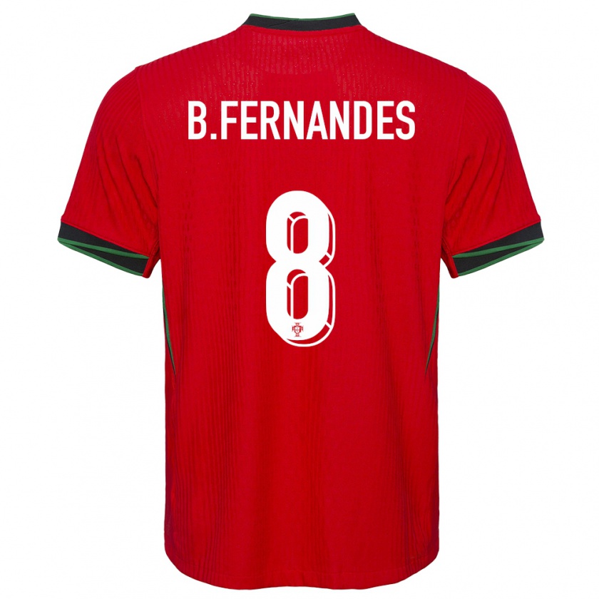 Kandiny Enfant Maillot Portugal Bruno Fernandes #8 Rouge Tenues Domicile 24-26 T-Shirt