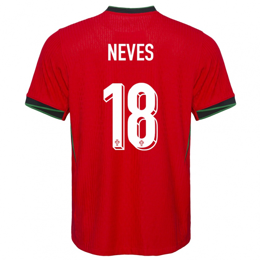 Kandiny Enfant Maillot Portugal Ruben Neves #18 Rouge Tenues Domicile 24-26 T-Shirt