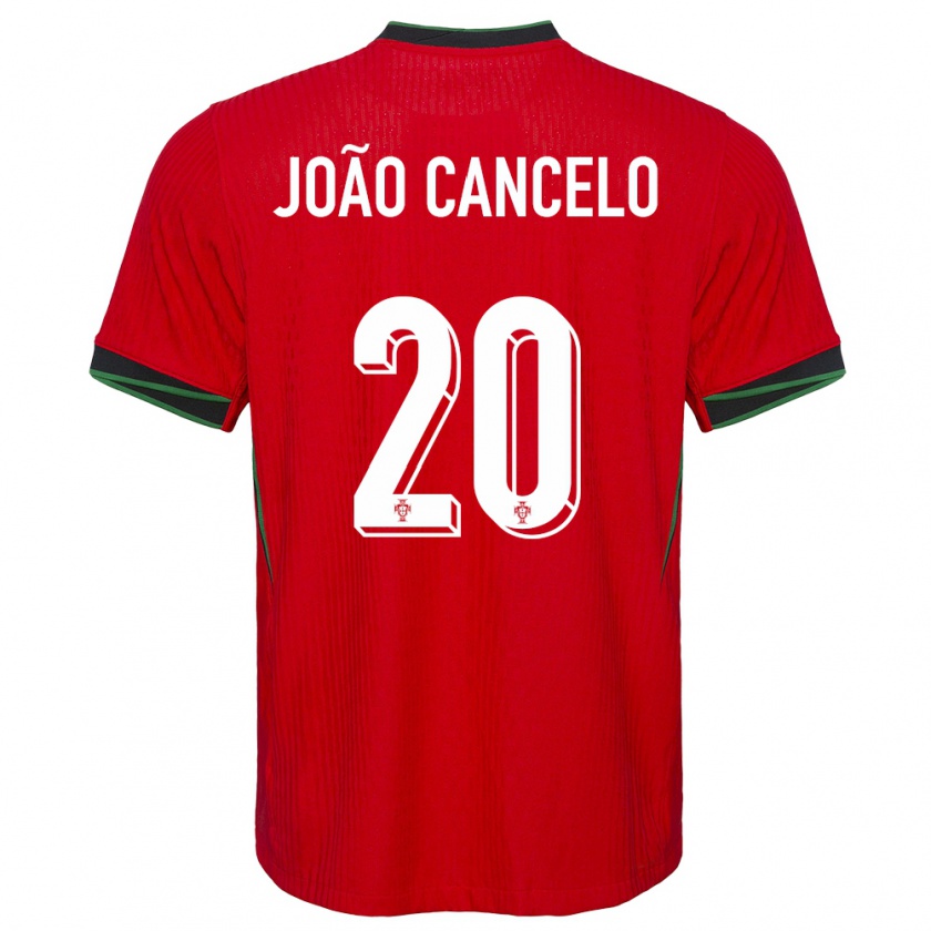 Kandiny Enfant Maillot Portugal Joao Cancelo #20 Rouge Tenues Domicile 24-26 T-Shirt