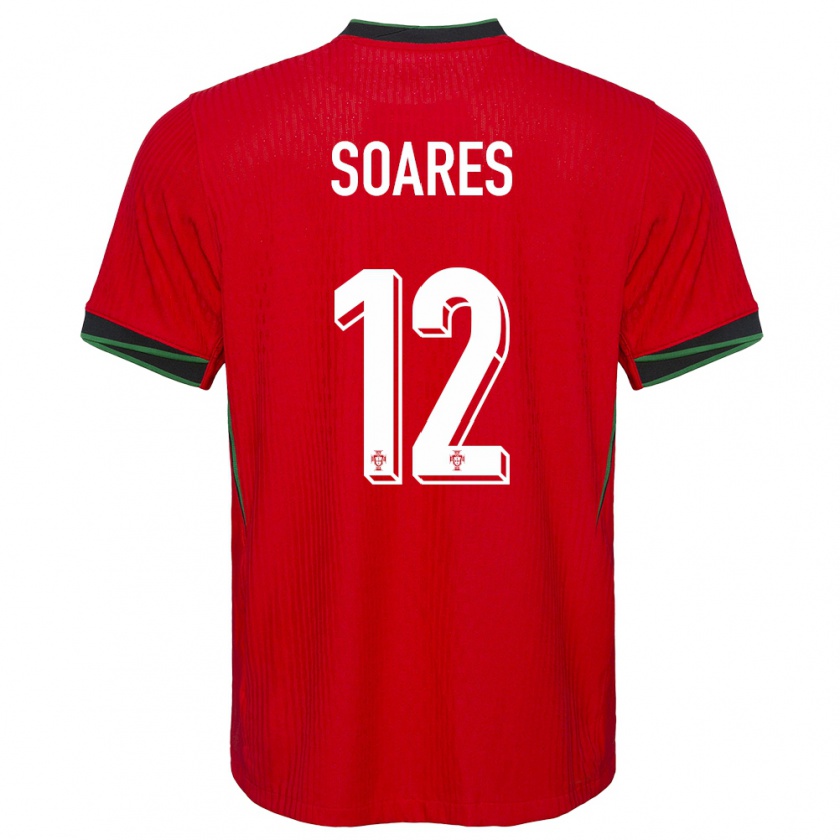 Kandiny Enfant Maillot Portugal Samuel Soares #12 Rouge Tenues Domicile 24-26 T-Shirt