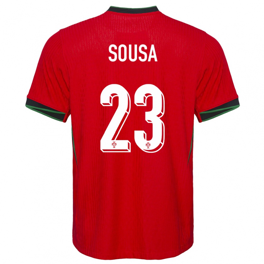 Kandiny Enfant Maillot Portugal Afonso Sousa #23 Rouge Tenues Domicile 24-26 T-Shirt