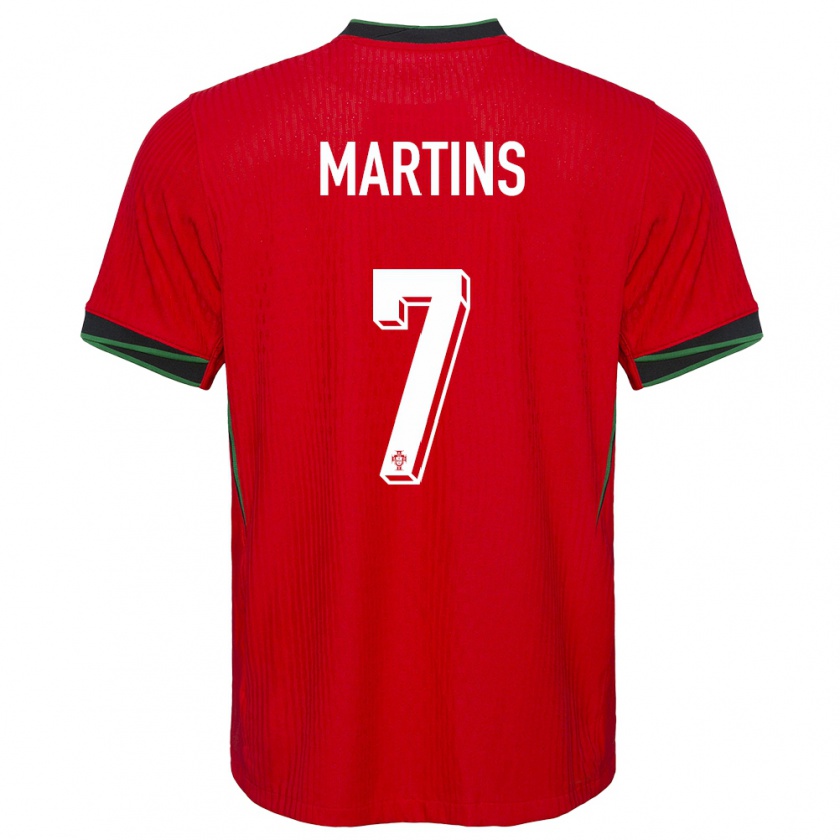 Kandiny Enfant Maillot Portugal Gil Martins #7 Rouge Tenues Domicile 24-26 T-Shirt