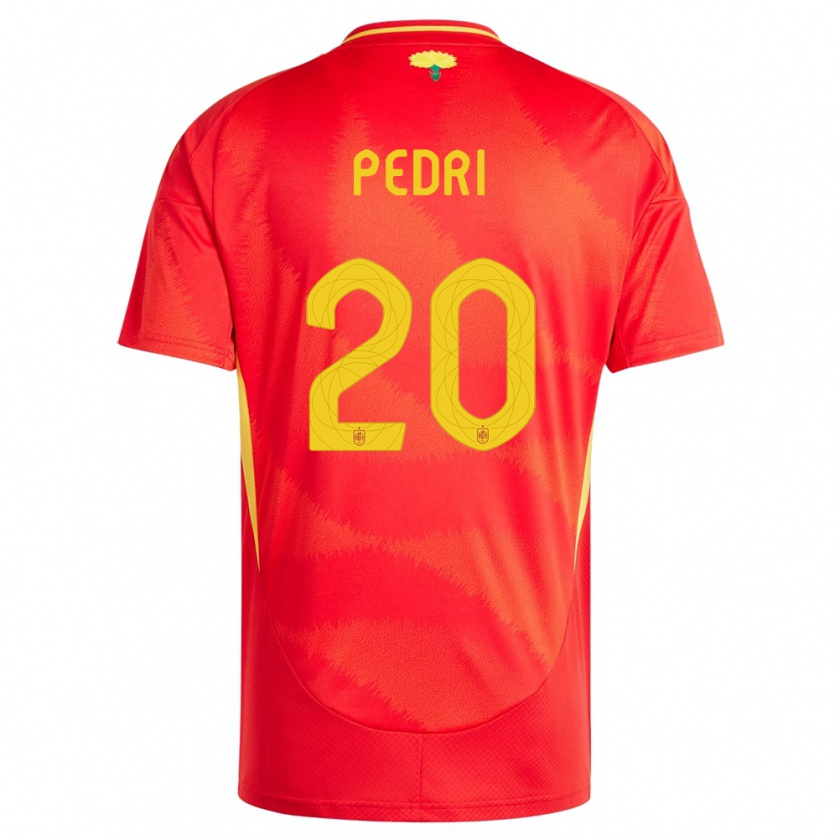 Kandiny Enfant Maillot Espagne Pedri #20 Rouge Tenues Domicile 24-26 T-Shirt