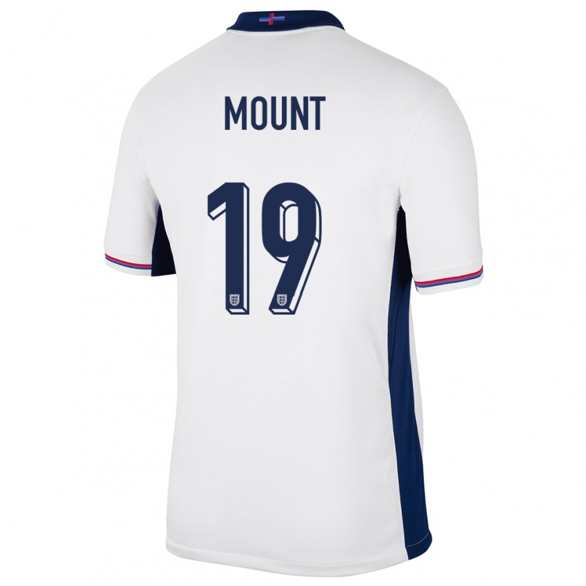 Kandiny Enfant Maillot Angleterre Mason Mount #19 Blanc Tenues Domicile 24-26 T-Shirt