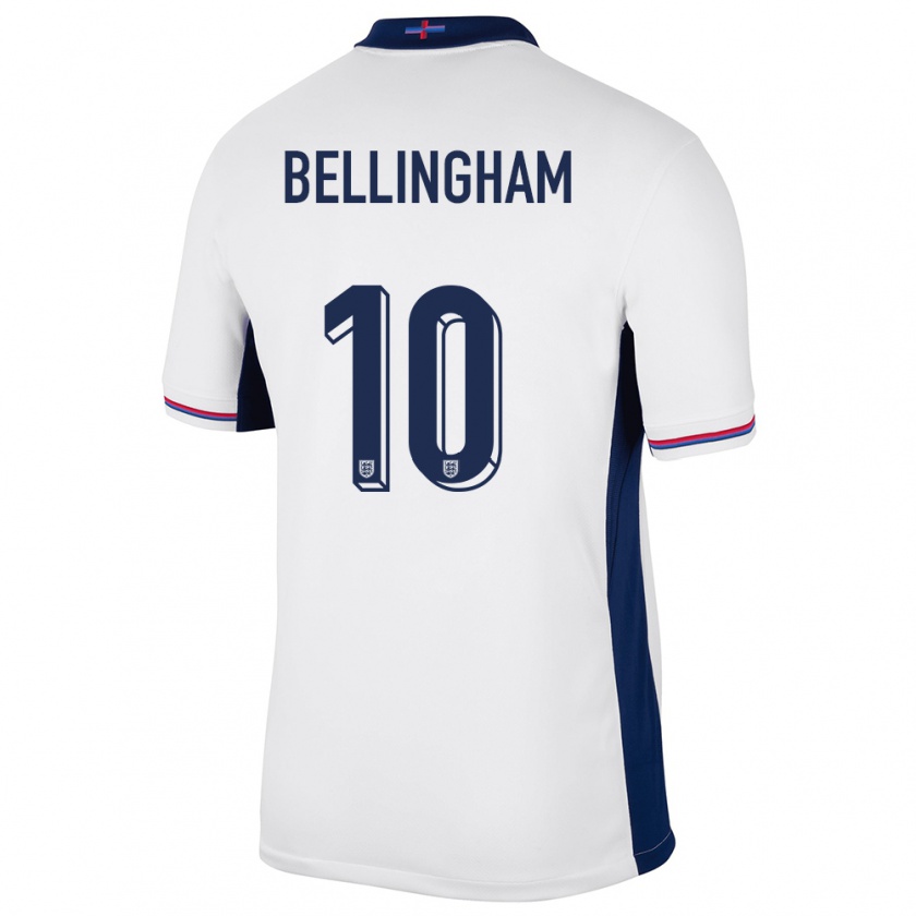 Kandiny Enfant Maillot Angleterre Jude Bellingham #10 Blanc Tenues Domicile 24-26 T-Shirt