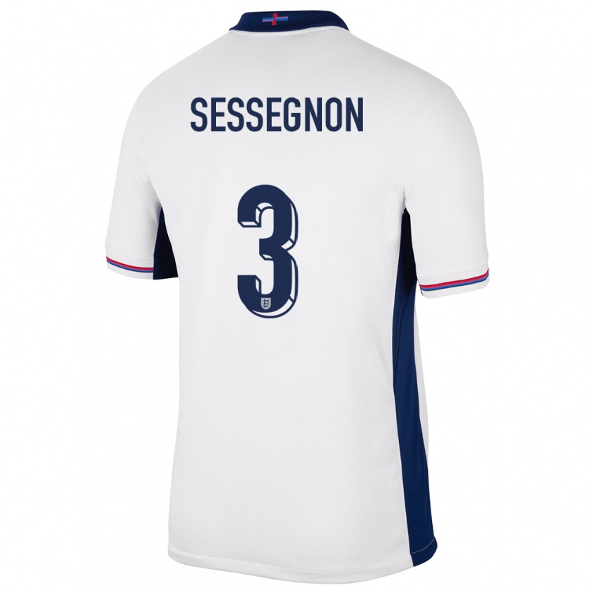 Kandiny Enfant Maillot Angleterre Ryan Sessegnon #3 Blanc Tenues Domicile 24-26 T-Shirt