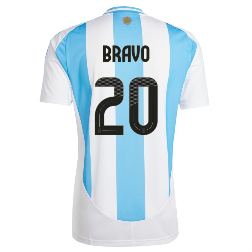 Kandiny Enfant Maillot Argentine Ruth Bravo #20 Blanc Bleu Tenues Domicile 24-26 T-Shirt