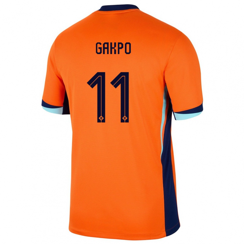 Kandiny Enfant Maillot Pays-Bas Cody Gakpo #11 Orange Tenues Domicile 24-26 T-Shirt