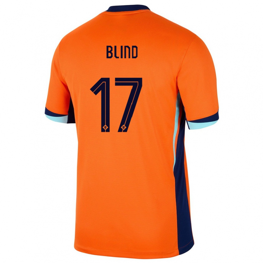 Kandiny Enfant Maillot Pays-Bas Daley Blind #17 Orange Tenues Domicile 24-26 T-Shirt