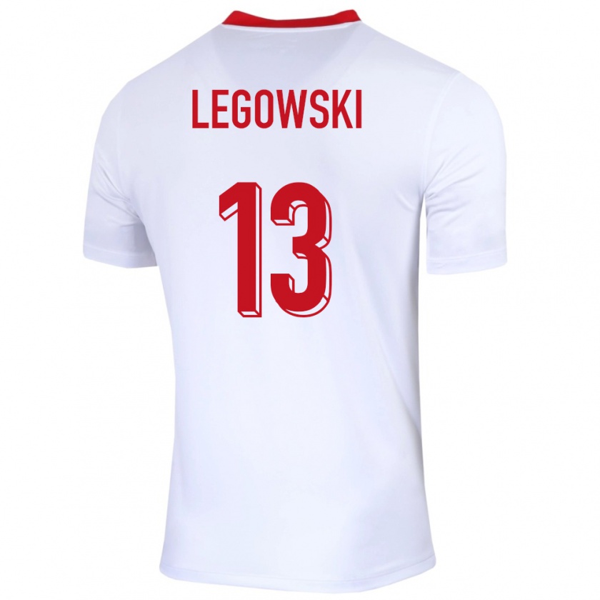 Kandiny Enfant Maillot Pologne Mateusz Legowski #13 Blanc Tenues Domicile 24-26 T-Shirt