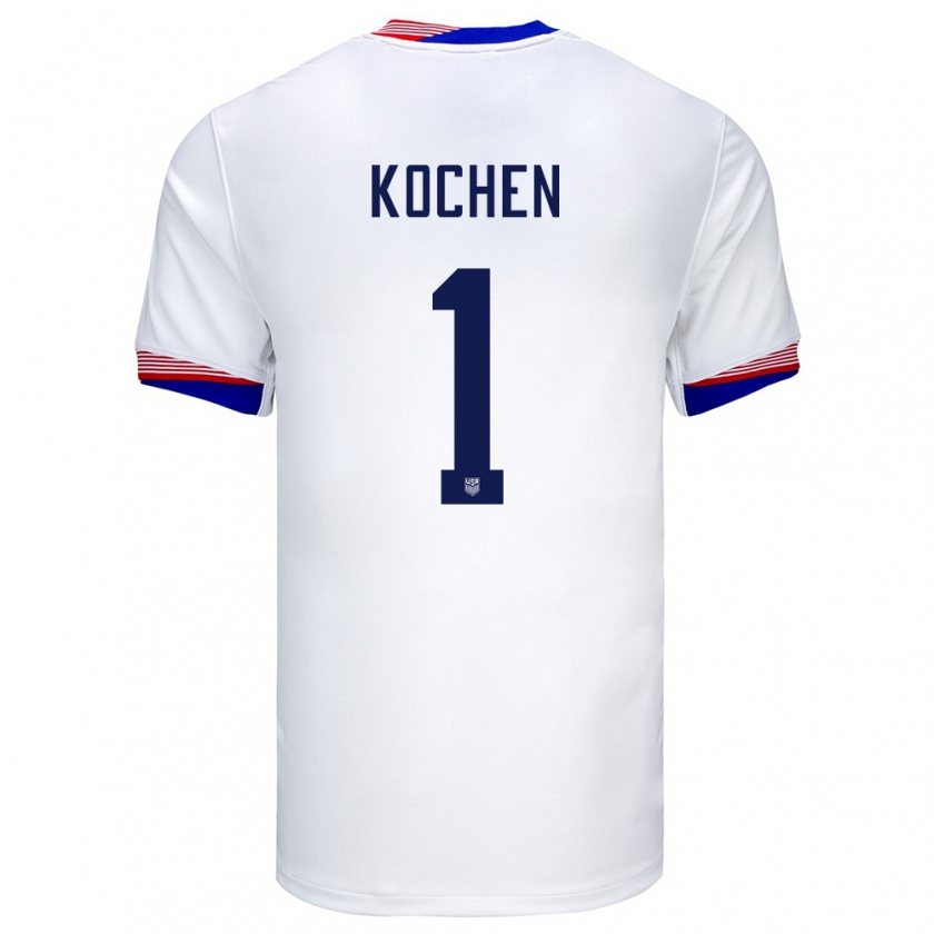 Kandiny Enfant Maillot États-Unis Diego Kochen #1 Blanc Tenues Domicile 24-26 T-Shirt