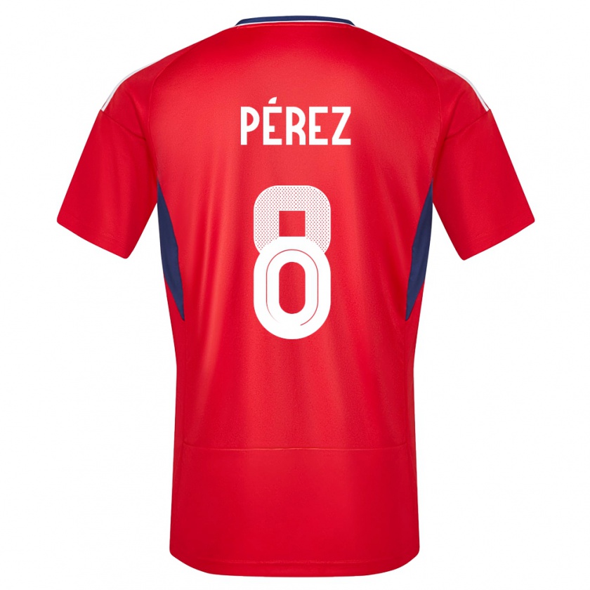 Kandiny Enfant Maillot Costa Rica Creichel Perez #8 Rouge Tenues Domicile 24-26 T-Shirt