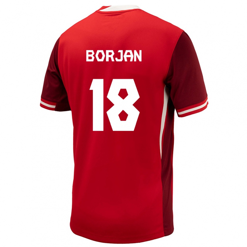 Kandiny Enfant Maillot Canada Milan Borjan #18 Rouge Tenues Domicile 24-26 T-Shirt