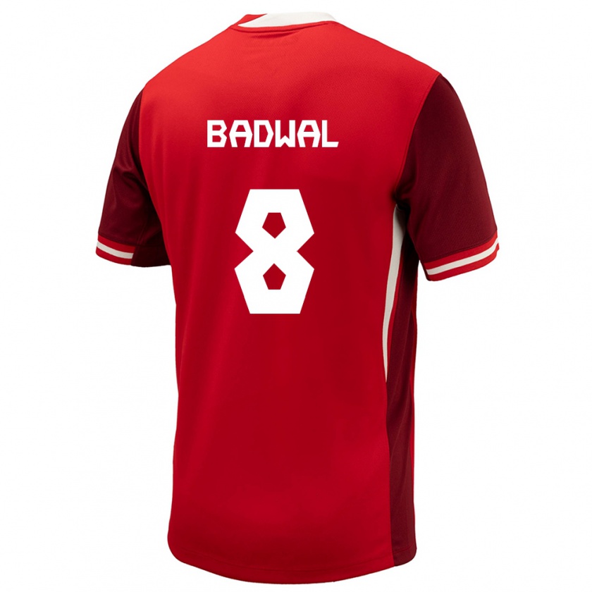 Kandiny Enfant Maillot Canada Jeevan Badwal #8 Rouge Tenues Domicile 24-26 T-Shirt