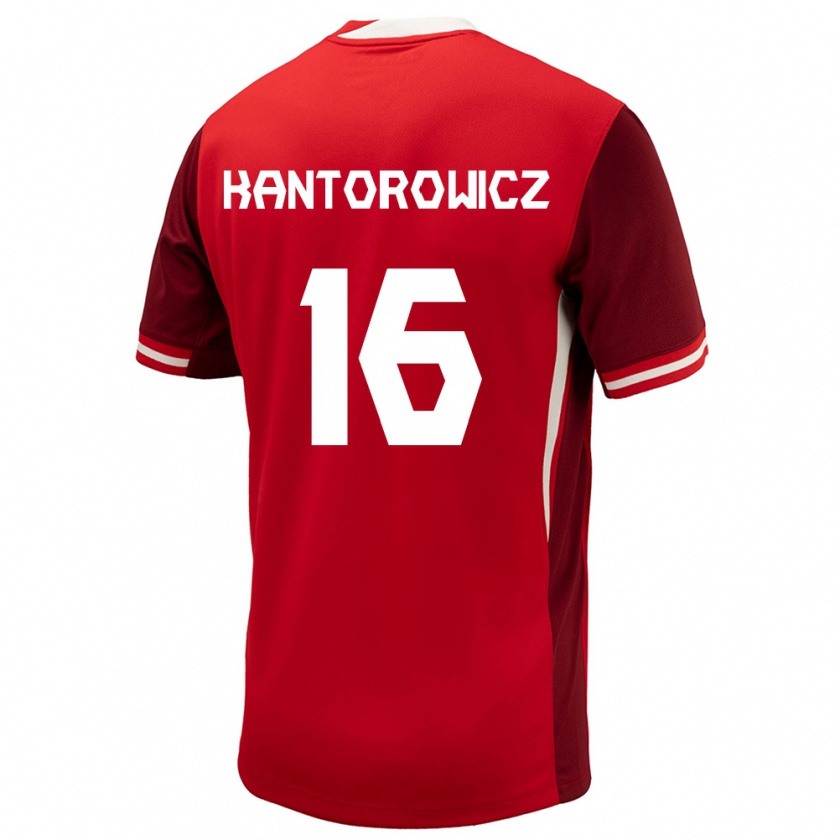 Kandiny Enfant Maillot Canada Dominic Kantorowicz #16 Rouge Tenues Domicile 24-26 T-Shirt