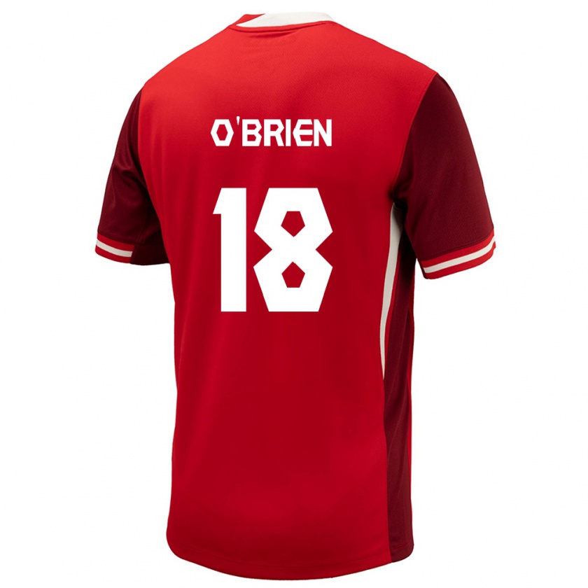 Kandiny Enfant Maillot Canada Alexander O'brien #18 Rouge Tenues Domicile 24-26 T-Shirt