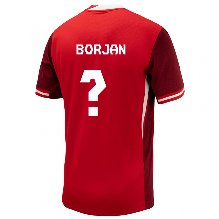 Kandiny Enfant Maillot Canada Nikola Borjan #0 Rouge Tenues Domicile 24-26 T-Shirt