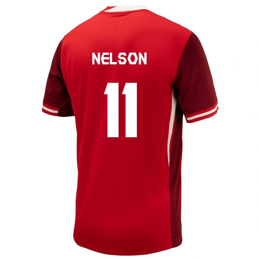 Kandiny Enfant Maillot Canada Jayden Nelson #11 Rouge Tenues Domicile 24-26 T-Shirt