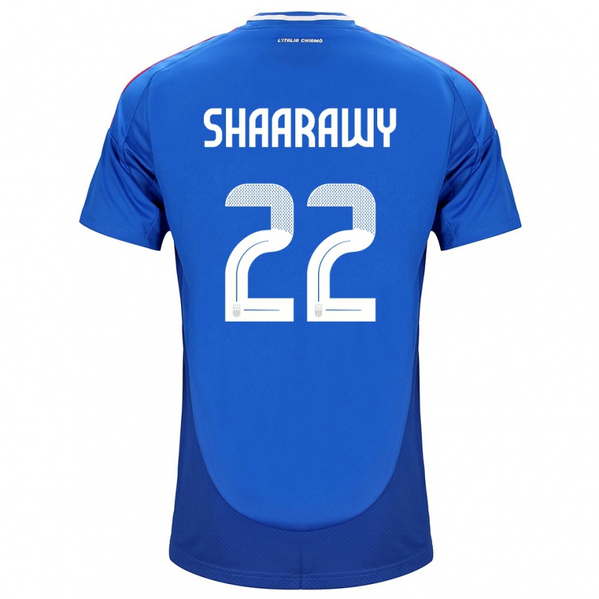 Kandiny Enfant Maillot Italie Stephan El Shaarawy #22 Bleu Tenues Domicile 24-26 T-Shirt