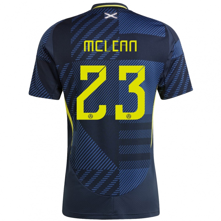 Kandiny Enfant Maillot Écosse Kenny Mclean #23 Bleu Foncé Tenues Domicile 24-26 T-Shirt