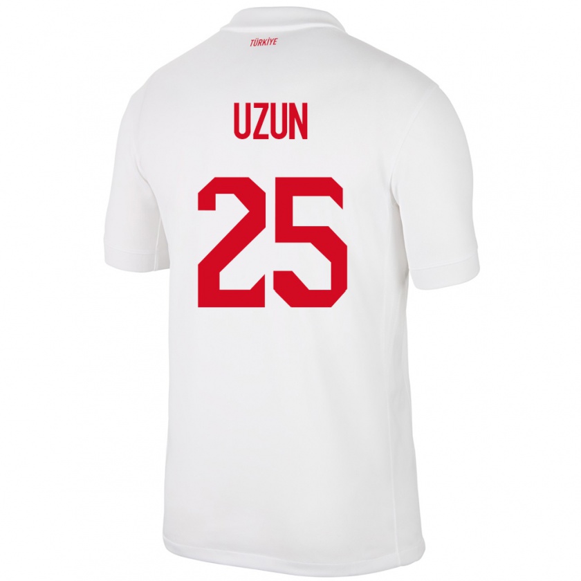 Kandiny Enfant Maillot Turquie Can Uzun #25 Blanc Tenues Domicile 24-26 T-Shirt