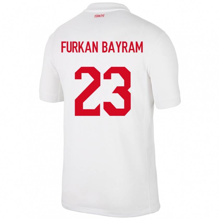 Kandiny Enfant Maillot Turquie Mert Furkan Bayram #23 Blanc Tenues Domicile 24-26 T-Shirt